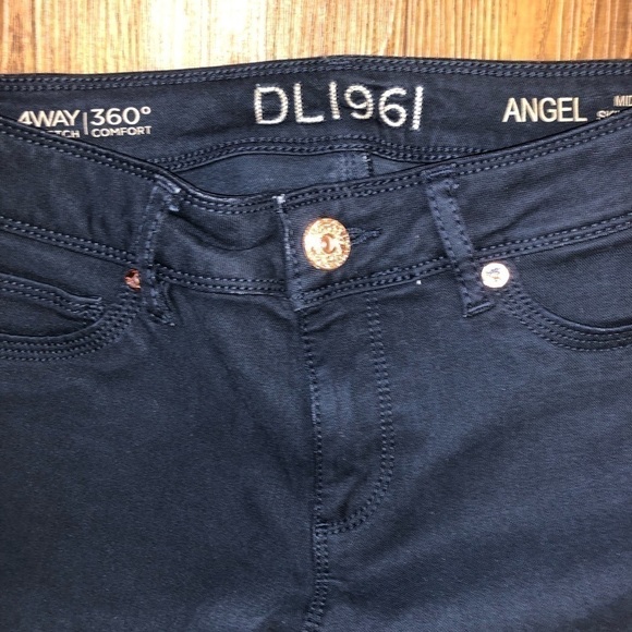 𝅺dl 1961 Angel Midrise Skinny Ankle Jeans in Athens Wash (black) Size 25 - Picture 6 of 14